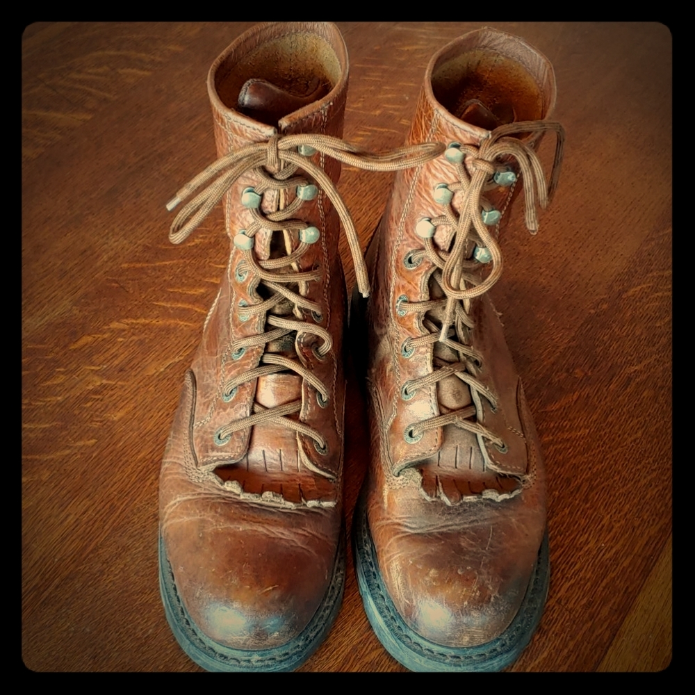 Men's Leather Wolverine Work Boots